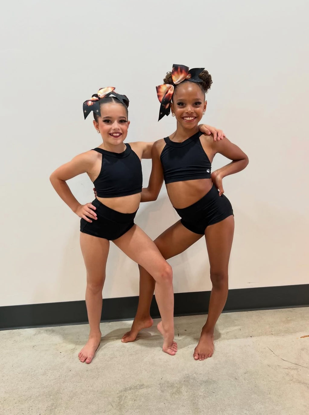 Solid black Lycra Grace Set